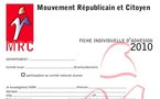 Bulletin d’adhésion au MRC (2010)