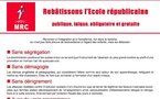 Tract "Rebâtissons l'Ecole républicaine"