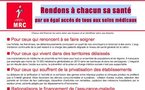Tract "Rendons à chacun sa santé par un égal accès de tous aux soins médicaux"