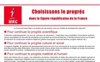 Tract "Choisissons le progrès dans la lignée républicaine de la France"