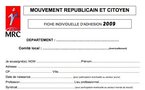 Bulletin d’adhésion au MRC (2009)