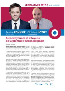 Aux citoyennes et citoyens de la première circonscription Aux citoyennes et citoyens de la première circonscription