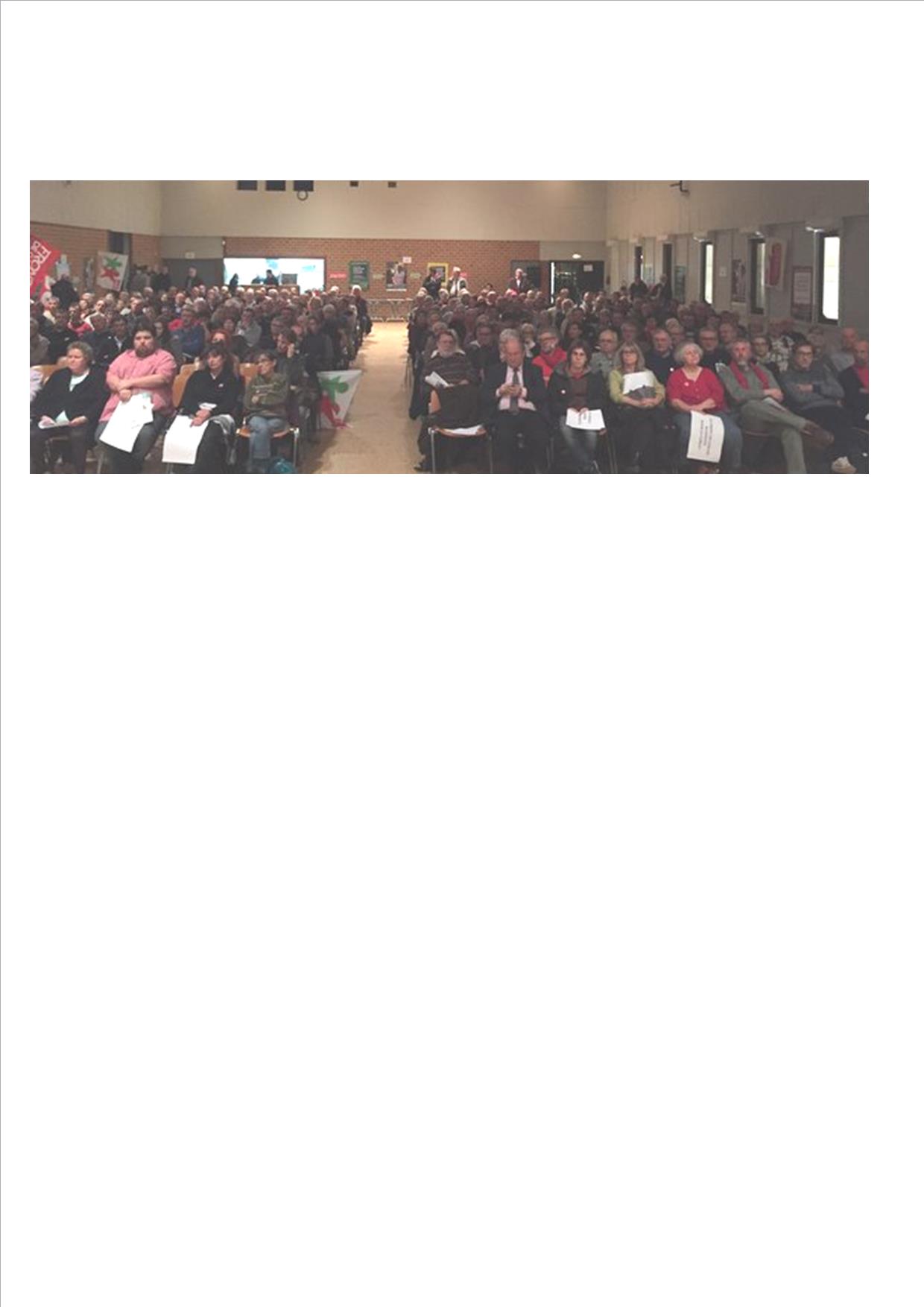 Nous étions près de 400 à Boulazac autour des candidats de Dordogne, avec Laurent Péréa tête de liste Dordogne et Olivier Dartigolles tête de liste de la région Nous étions près de 400 à Boulazac autour des candidats de Dordogne, avec Laurent Péréa tête de liste Dordogne et Olivier Dartigolles tête de liste de la région