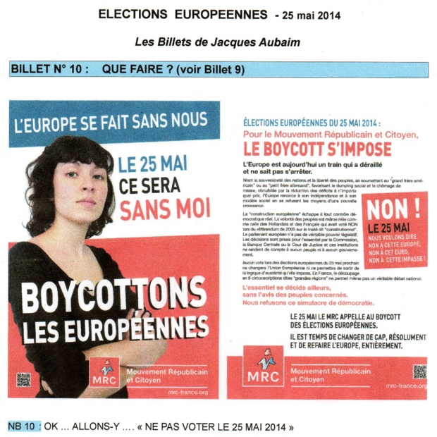ELECTIONS  EUROPEENNES  2014