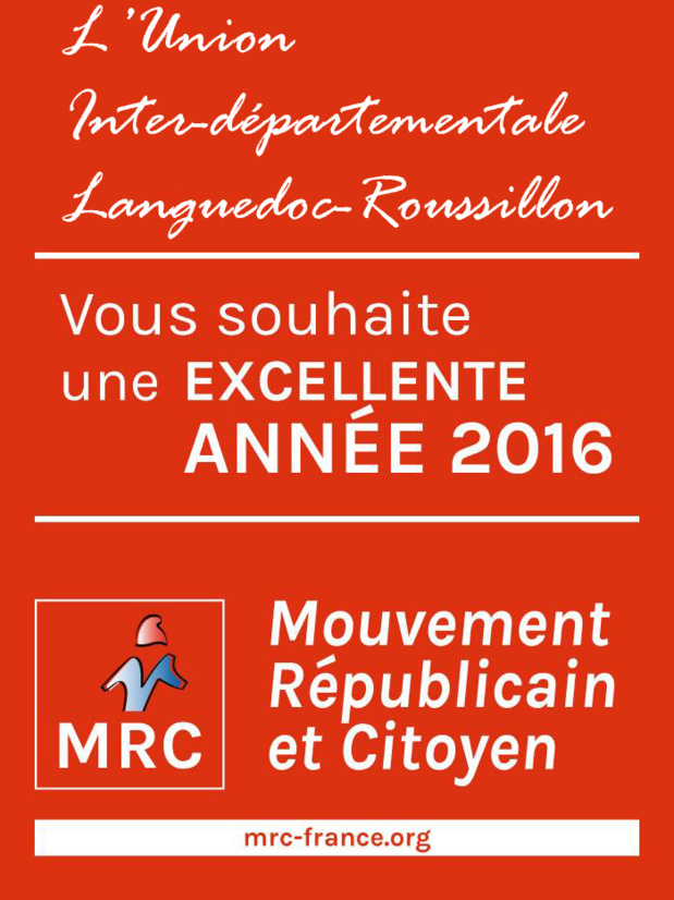 Les élus et les militants MRC LR vous souhaitent une bonne année 2016