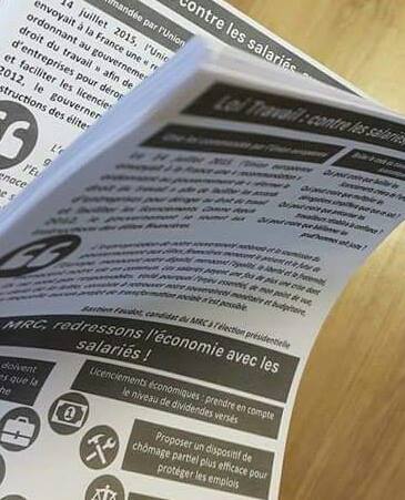 Journée de mobilisation contre la loi Travail dans le Gard... La distribution de tracts a commencé. Journée de mobilisation contre la loi Travail dans le Gard... La distribution de tracts a commencé.