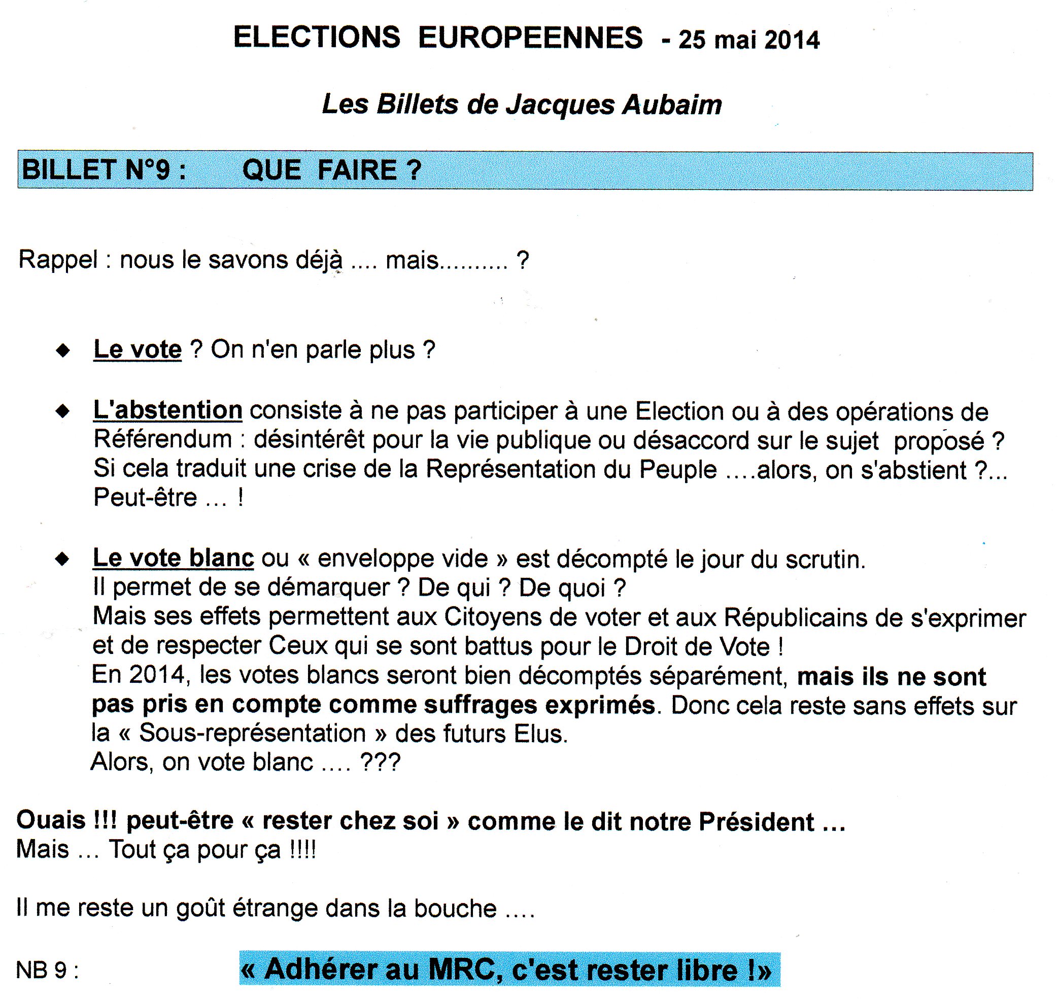 ELECTIONS  EUROPEENNES  2014