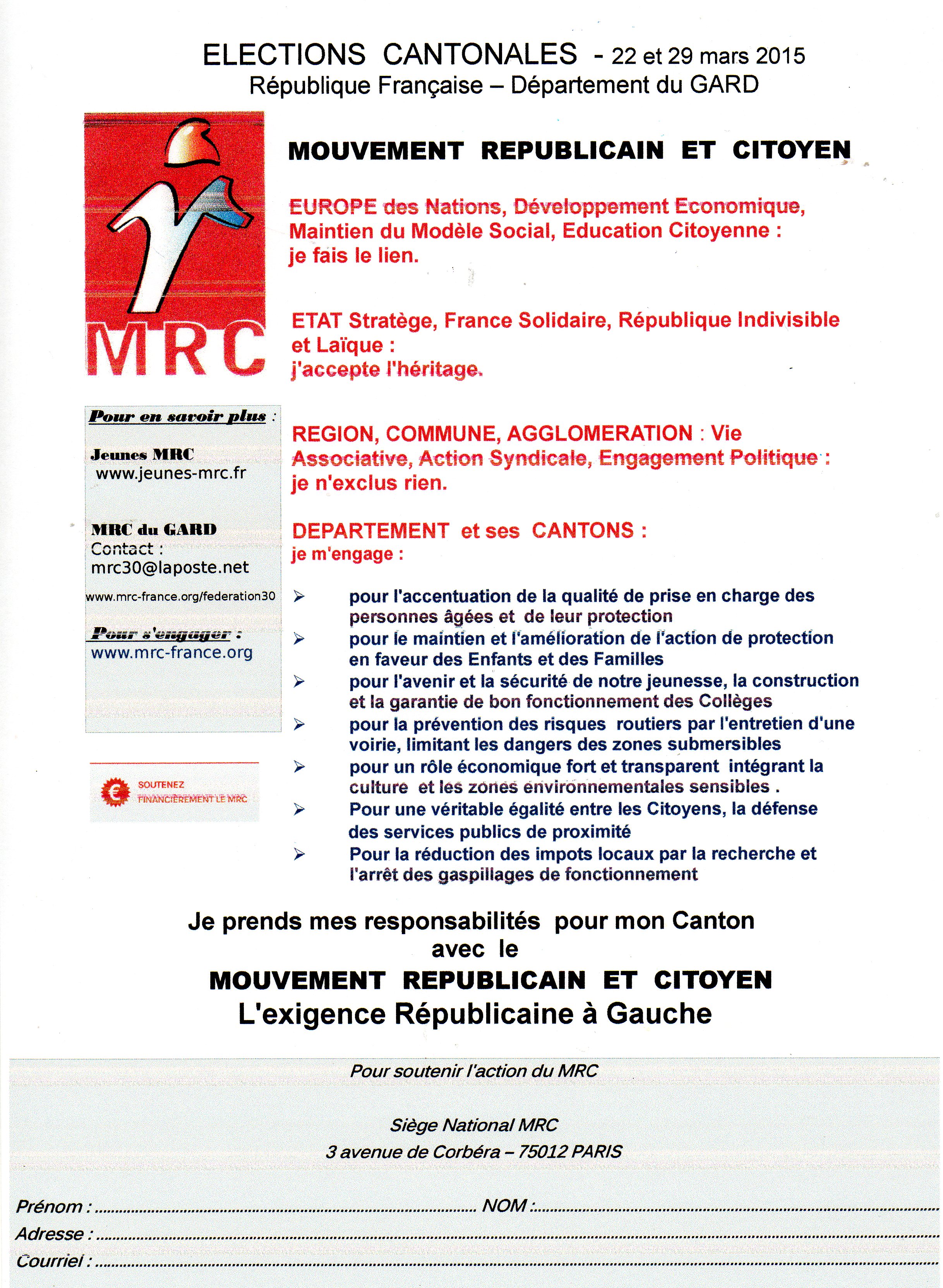 ELECTIONS DEPARTEMENTALES 2015 ELECTIONS DEPARTEMENTALES 2015