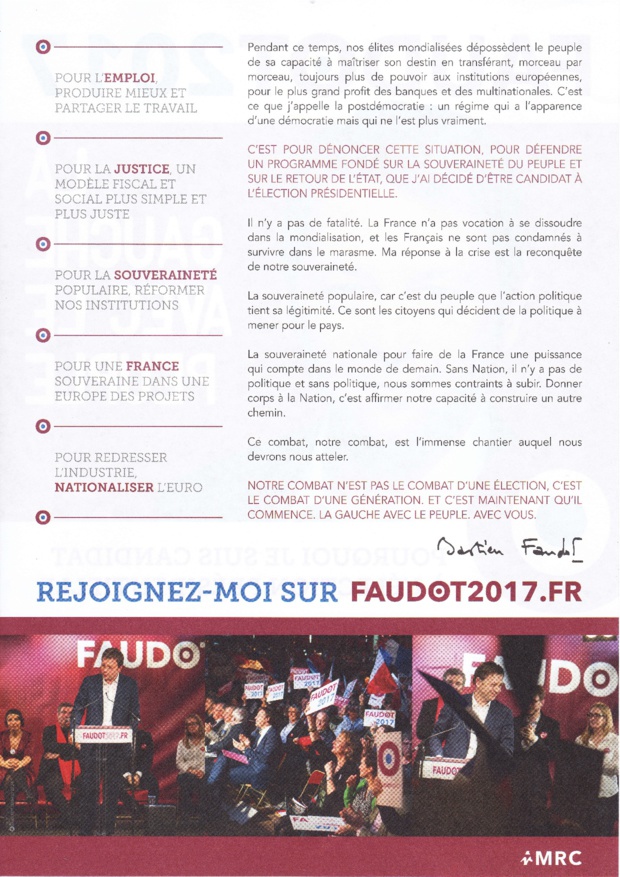 Présidentielle 2017 Bastien Faudot