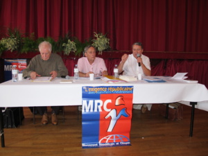 de gauche à droite Bruno Moschetto , Patrick Nivet, Jacques Nikonoff