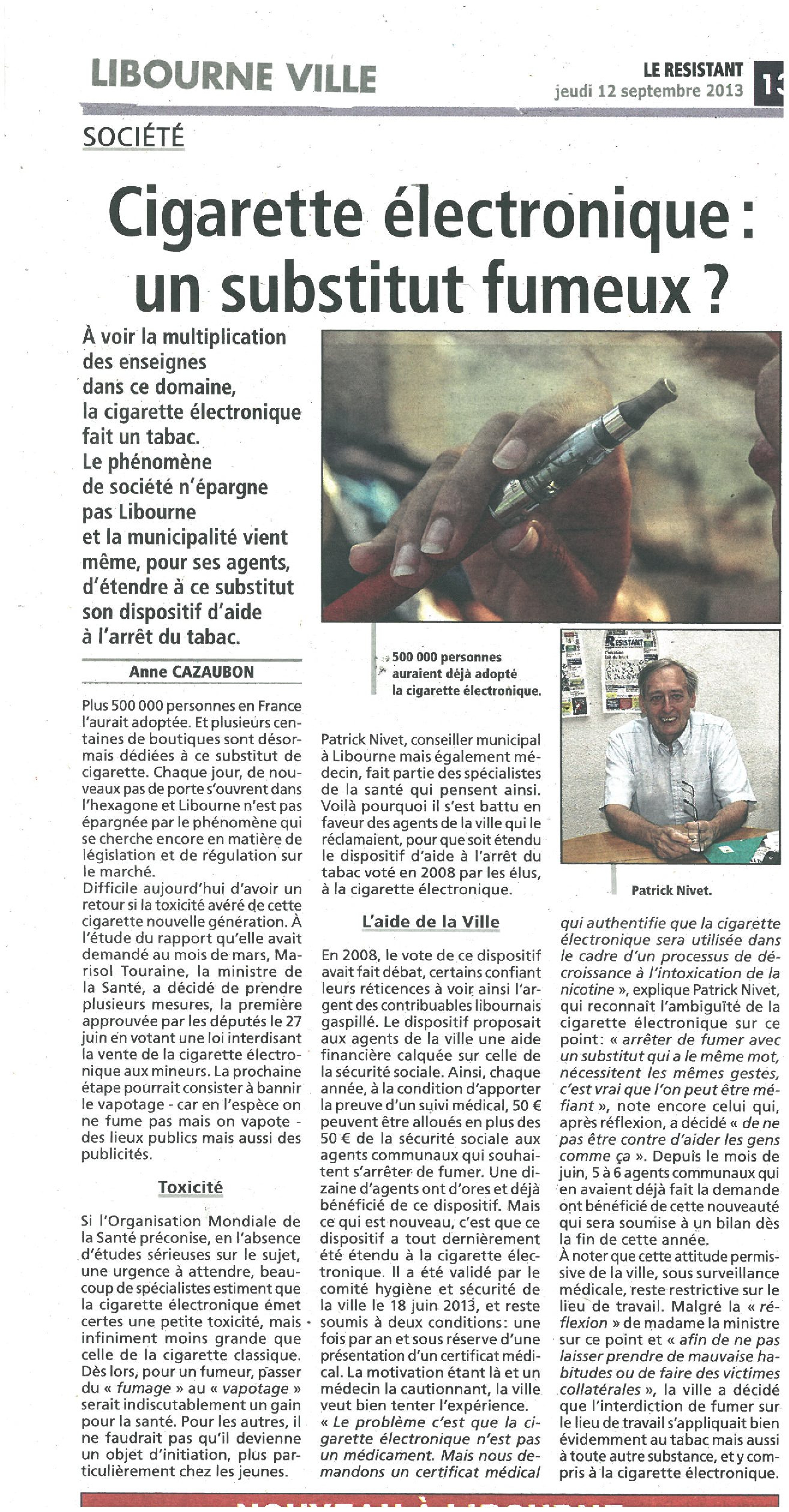 Element d'une politique de santé municipale Patrick NIVET