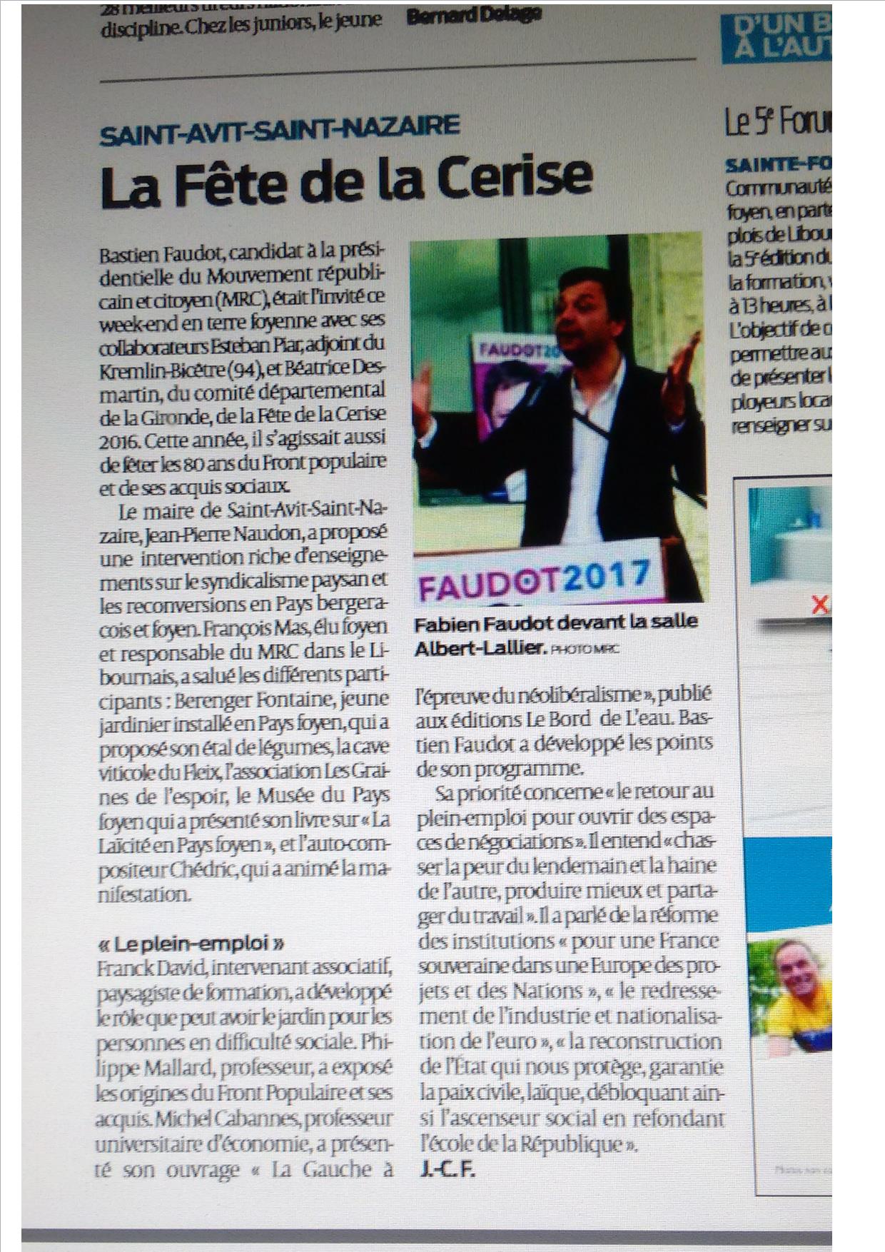 journal Sud-Ouest du 8 juin 2016