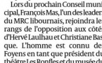 Avec François MAS le MRC à l'honneur