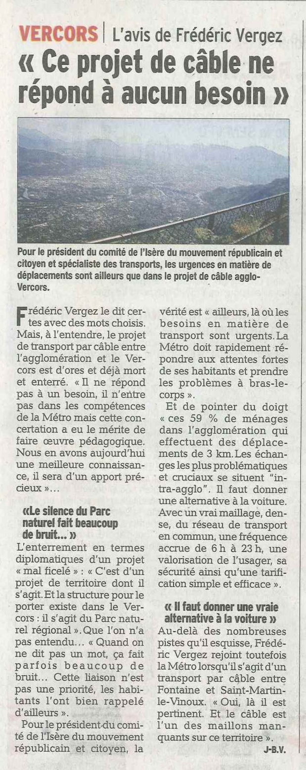 Bilan de la concertation du projet de transport par câble Fontaine-Vercors : ce n'est pas une priorité de notre agglomération! Bilan de la concertation du projet de transport par câble Fontaine-Vercors : ce n'est pas une priorité de notre agglomération!