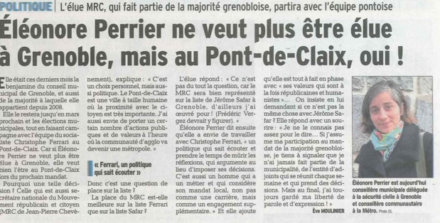 Dauphiné Libéré du 10 janvier 2014 Dauphiné Libéré du 10 janvier 2014