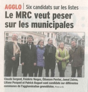 Municipales Agglo grenobloise : Le MRC veut peser sur les municipales