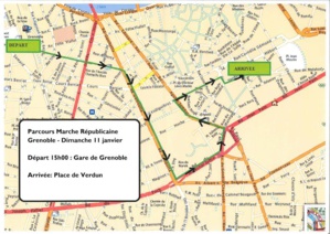 Marche républicaine silencieuse Dimanche 11 janvier 15h Gare de Grenoble