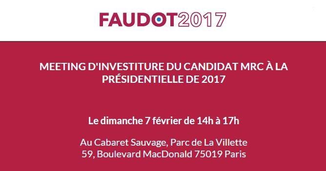 Election présidentielle : Bastien FAUDOT Le candidat de la gauche républicaine
