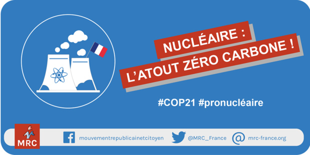Le Mouvement Républicain et Citoyen défend le nucléaire