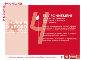 Quelques-unes de nos propositions pour une région citoyenne, solidaire et impliquée dans l'avenir des citoyens