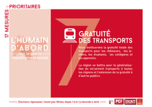 Quelques-unes de nos propositions pour une région citoyenne, solidaire et impliquée dans l'avenir des citoyens