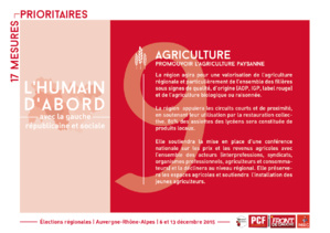 Quelques-unes de nos propositions pour une région citoyenne, solidaire et impliquée dans l'avenir des citoyens