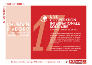 Quelques-unes de nos propositions pour une région citoyenne, solidaire et impliquée dans l'avenir des citoyens