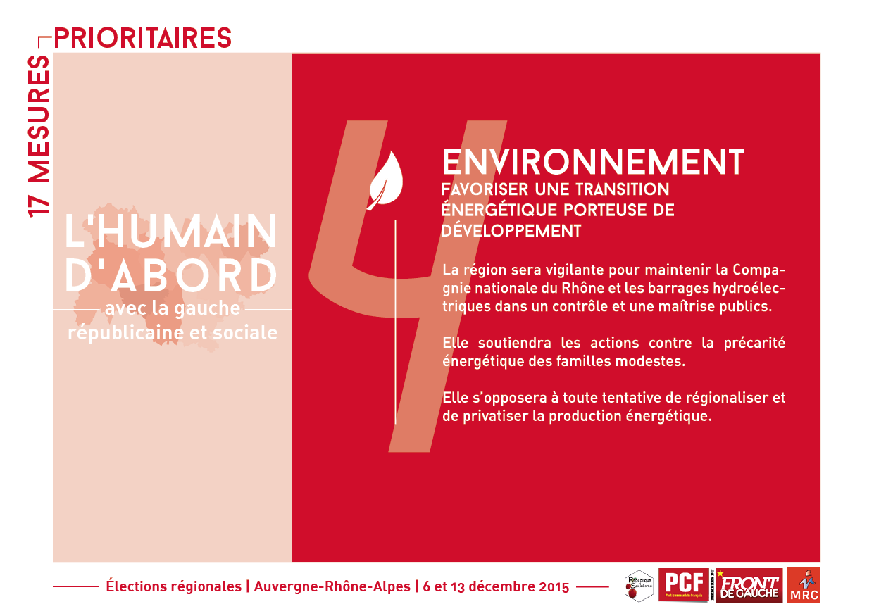 Quelques-unes de nos propositions pour une région citoyenne, solidaire et impliquée dans l'avenir des citoyens