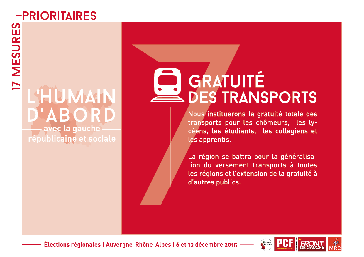 Quelques-unes de nos propositions pour une région citoyenne, solidaire et impliquée dans l'avenir des citoyens