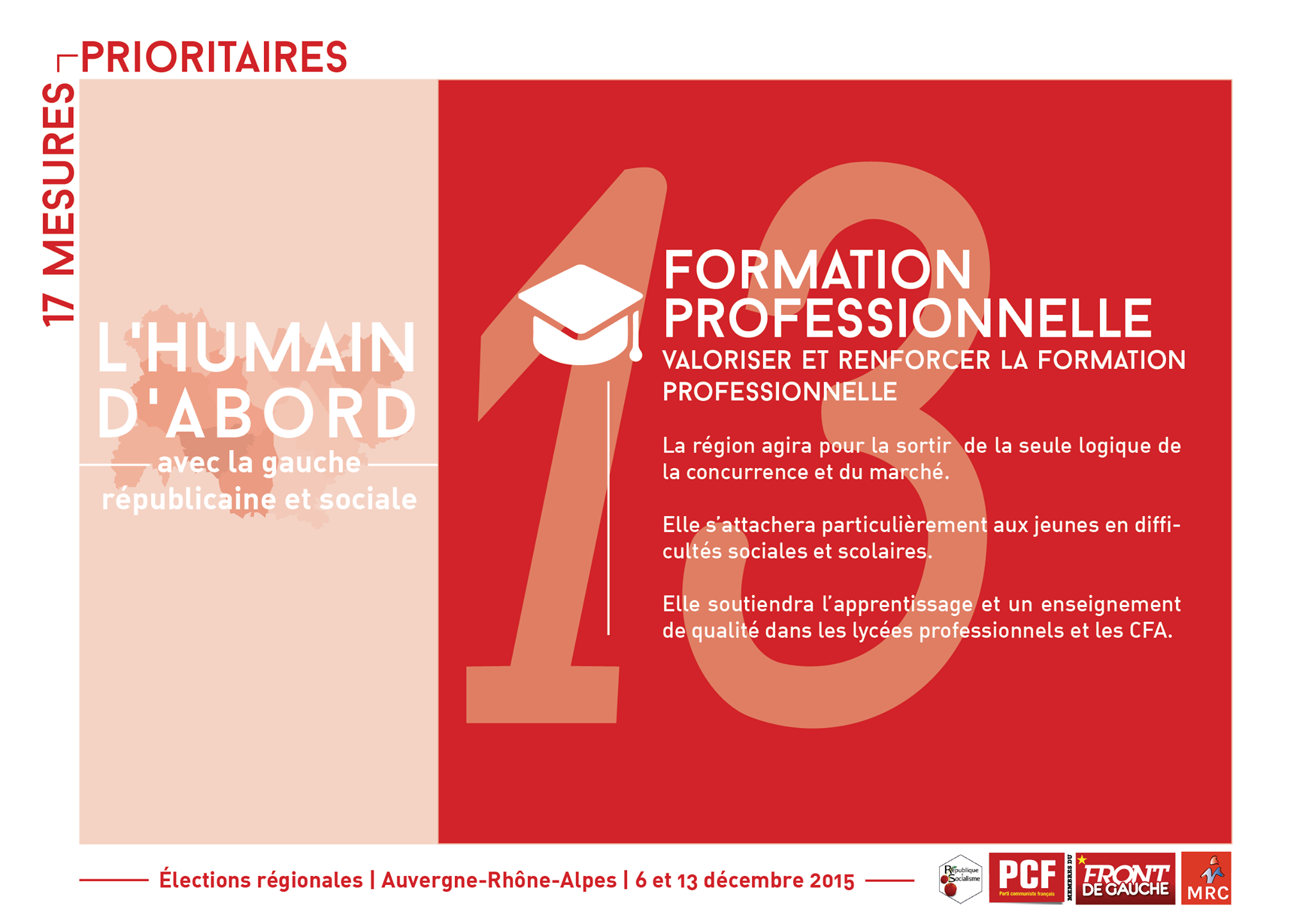 Quelques-unes de nos propositions pour une région citoyenne, solidaire et impliquée dans l'avenir des citoyens