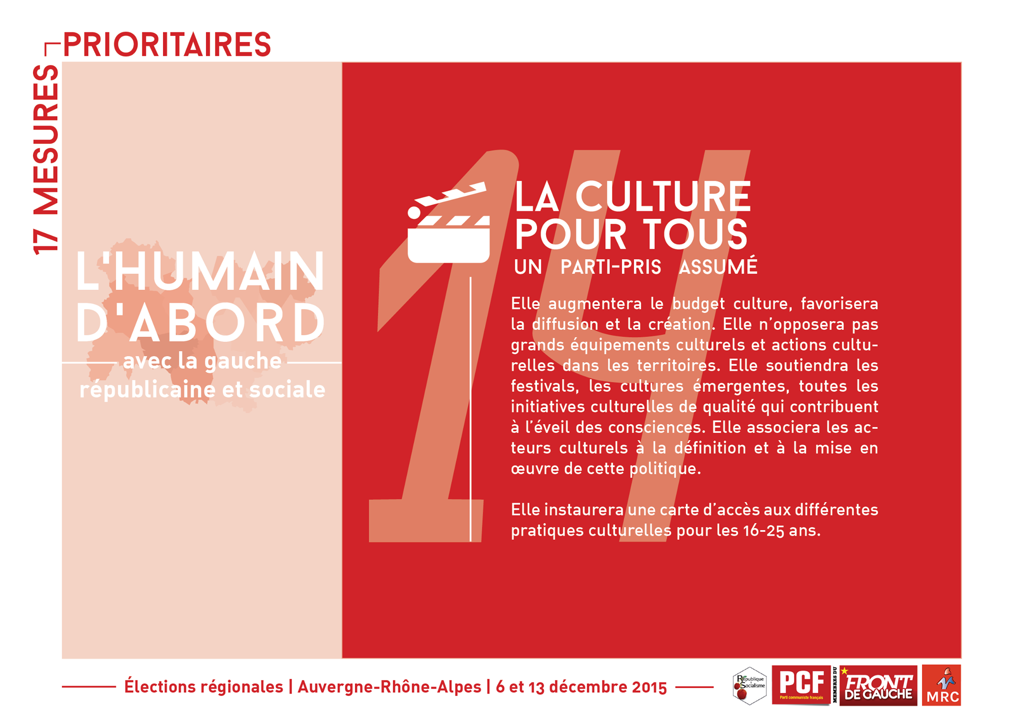Quelques-unes de nos propositions pour une région citoyenne, solidaire et impliquée dans l'avenir des citoyens