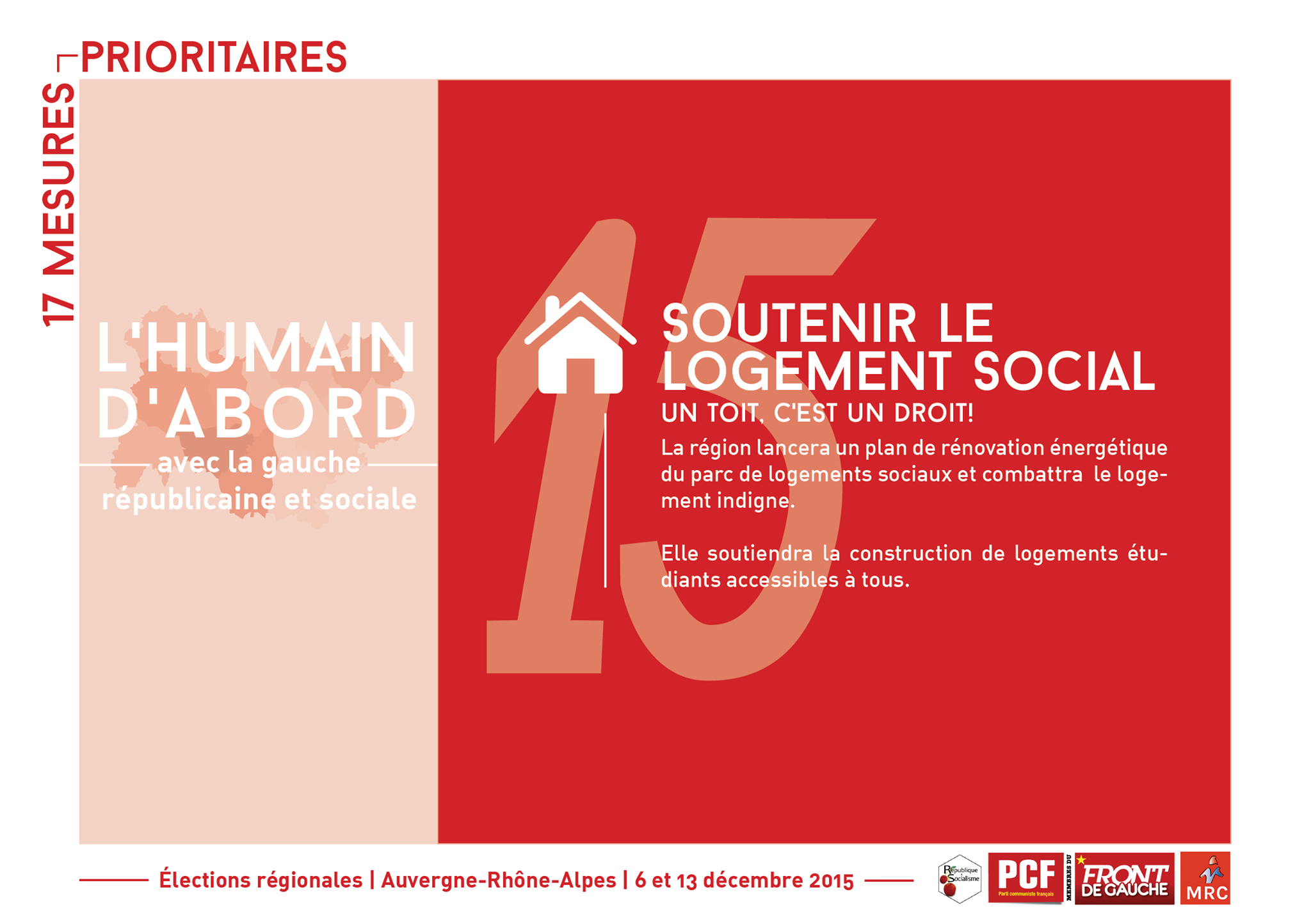 Quelques-unes de nos propositions pour une région citoyenne, solidaire et impliquée dans l'avenir des citoyens
