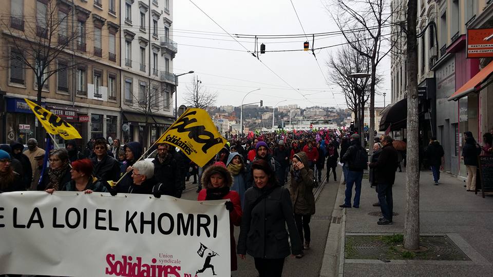 Le MRC se mobilise à Lyon contre la loi sur le travail, la "loi El-khomri"