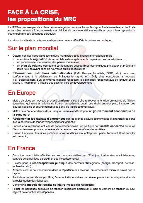 Verso du tract Verso du tract