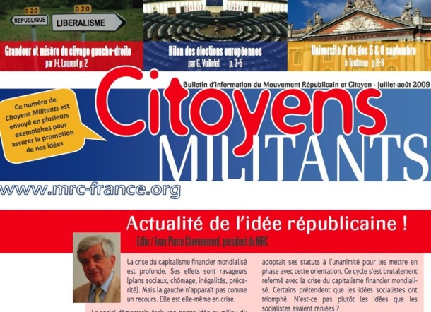 Distribuez le dernier numéro de Citoyens Militants
