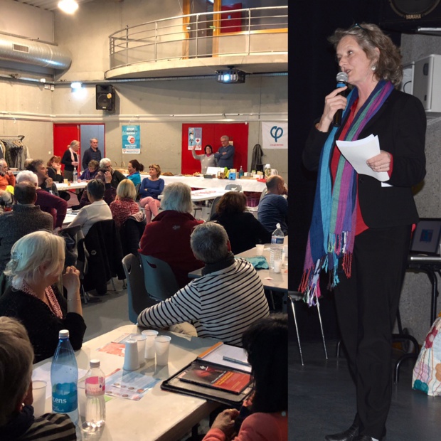 Réunion publique à Romans (26) avec Catherine Coutard candidate GRS aux élections européennes, sur le thème de la santé Réunion publique à Romans (26) avec Catherine Coutard candidate GRS aux élections européennes, sur le thème de la santé