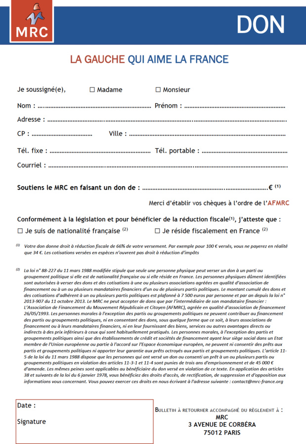 Bulletin de don 2022