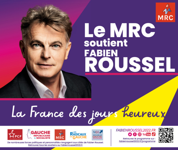 Le MRC soutient Fabien Roussel