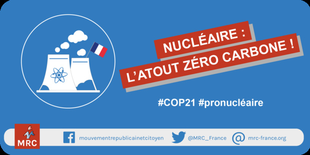 Affiche et visuels COP21 : "Nucléaire : l'atout zéro carbone !"