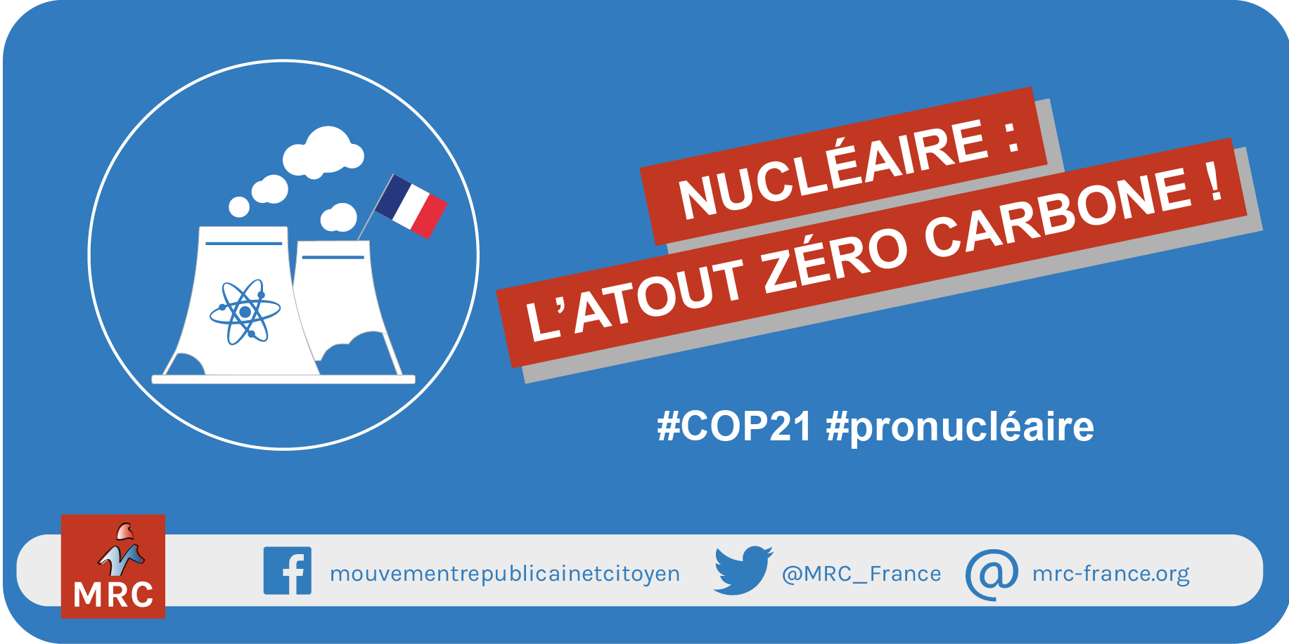 Affiche et visuels COP21 : "Nucléaire : l'atout zéro carbone !"