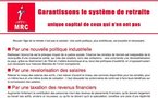 Tract "Garantissons le système de retraite"